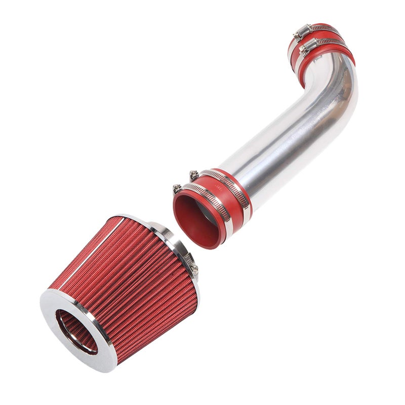 MOOSUN 3 inch Intake Pipe Cold Air Intake with Filter Fit for 2003 2004 2005 2006 Infiniti FX35 G35 & Fit Nissan 350Z 3.5L V6 (Red) - Image 1
